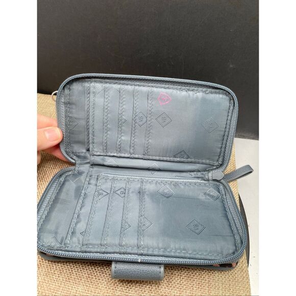 Vera Bradley Set Crossbody Bag and Wallet Gray RFID Adjust Strap - Picture 4 of 16